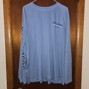 Arkansas Long-Sleeve Graphic Tee — Light Blue